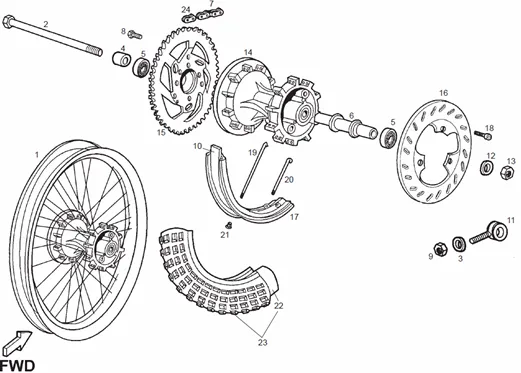 Roue arrière
