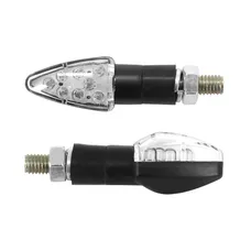 CLIGNOTANT UNIVERSEL REPLAY MICRO FLECHE 8 LEDS TRANSPARENT/NOIR (L 55mm / H 20mm / L 23mm) (HOMOLOGUE CE) (PAIRE)