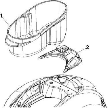 Logement casque   dessous de selle