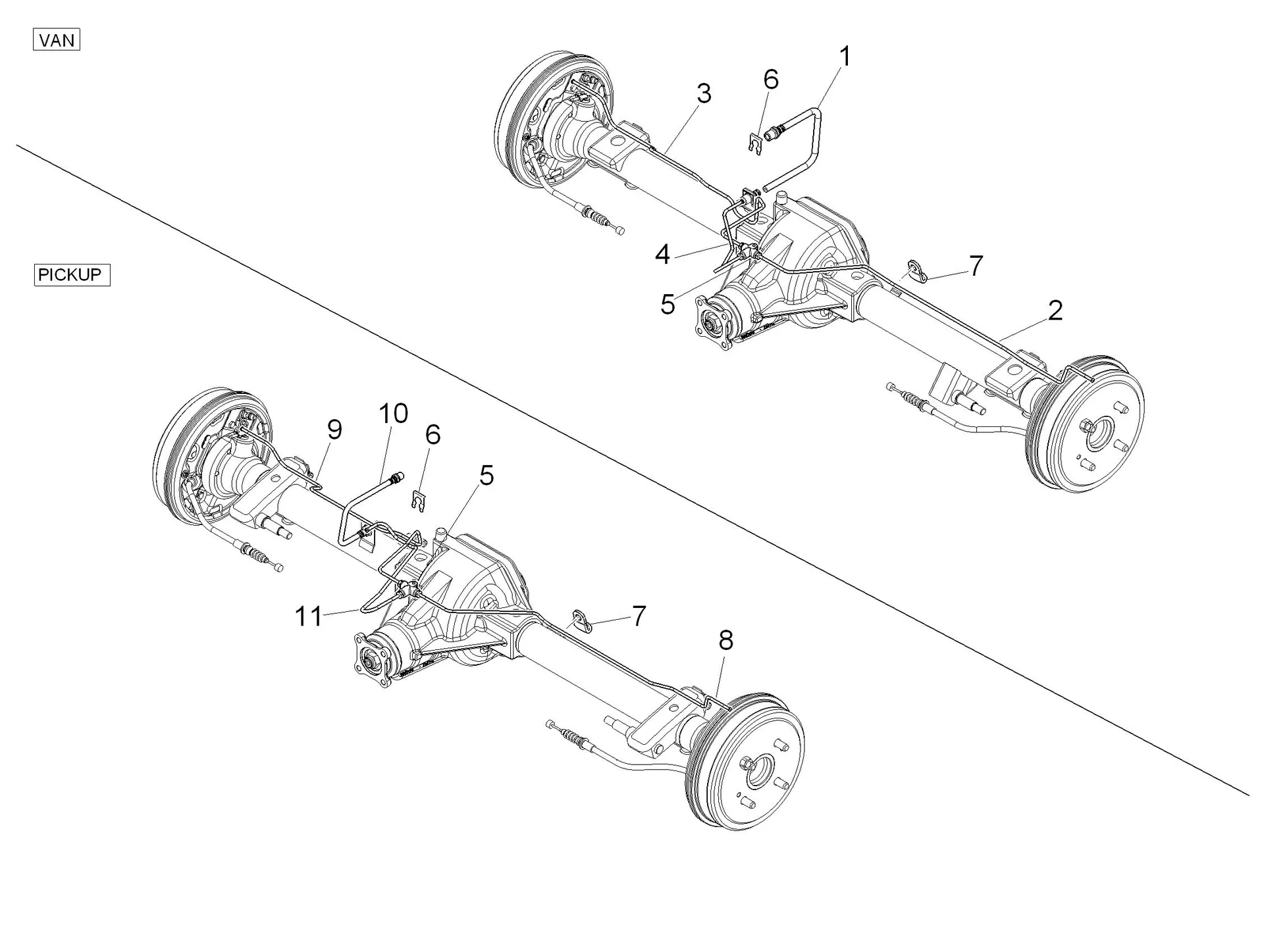 Rear brakes pipes 