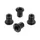 CHAINRING BOLT SET SAMOX STEEL BLACK COMPATIBLE SINGLE CHAINRING 4 ARMS (SET OF 4) - SCREW M8X0.75X10.3L