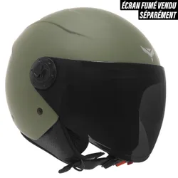 OPEN-FACE HELMET SCOOTER ADX AJ020 GREEN OLIVE M (SINGLE VISOR) (ECE 22.06)