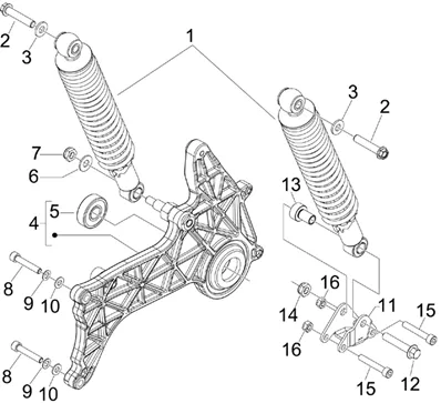 Suspension arrière - Amortisseur/s