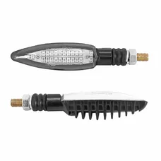 CLIGNOTANT SEQUENTIEL MOTO AVOC SAGATA 24 LEDS BASE ABS TRANSPARENT/NOIR (L 103mm / H 25mm / L 26mm) (HOMOLOGUE CE) (PAIRE)