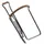PORTE BIDON ZEFAL VINTAGE ACIER CHROME AVEC GAINAGE CUIR MARRON DIAM 4mm 80g