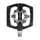 PEDAL GRAVEL/MTB PLATE SWITCH AUTOMATIQUE ALUMINIUM CNC BLACK 90 X 90 mm (COMPATIBLE SHIMANO SPD) (PAIR)