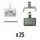 PLAQUETTE DE FREIN VTT SHIMANO DEORE M515,M486,M485,M575,M395 (SWISSSTOP ORGANIC - DISC 15E) (VENDU PAR 25) - COMPATIBLE VAE