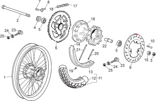 Roue arrière