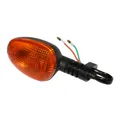 ADAPTABLE 50CC GEARED MOTORCYCLE INDICATOR APRILIA 50 RS 1999>2005 ORANGE/BLACK FRONT RIGHT OR REAR LEFT VERSION 1 (CE APPROVED) -P2R SELECTION
