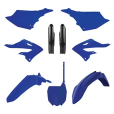 CARROSSERIE/CARENAGE MOTO MX YAMAHA 125, 250 YZ 2022> BLEU YAM/NOIR (COULEUR OEM) (KIT PLASTIQUES 9 PIECES) -POLISPORT