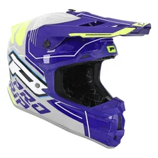 CASQUE CROSS ADULTE PROGRIP 3080 ADVENTURE GRIS/BLEU/JAUNE FLUO S (ECE 22.06)