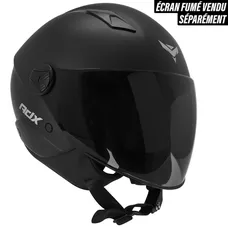 OPEN-FACE HELMET MAXI SCOOTER ADX AJ100 MATTE BLACK M (SINGLE VISOR) (ECE 22.06)