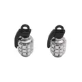 CAP OF VALVE SCOOTER/MOPED REPLAY VS GRENADE SILVER (PAIR)