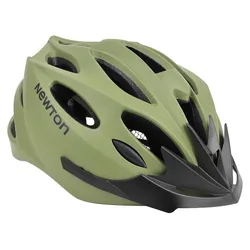 CASQUE VELO ADULTE NEWTON ROUTE/VTT SPORT VERT MILITAIRE IN-MOLD FERMETURE BOUCLE FIDLOCK TAILLE 55-58 AVEC VISIERE ET LOCK (VENDU EN BOITE)