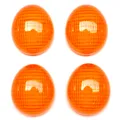 CABOCHON CLIGNOTANT SCOOT ADAPTABLE PEUGEOT 50 LUDIX, TKR FURIOUS, XP6 AV+AR ORANGE (x4) -REPLAY