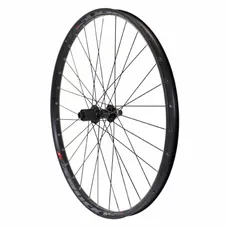 MTB WHEEL DISC 27.5" TRUCKY 30 TUBELESS READY REAR CENTERLOCK BLACK HUB SHIMANO TC500 11/10-SPEED THRU AXLE 12/142 RIM 30C 32 SPOKES