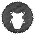 ROAD CHAINRING 4-BOLT DIA. 110 FOR SHIMANO DURA ACE R9200 MICHE 54T OUTER BLACK 12-SPEED ALUMINIUM, CARBON 3K (WEIGHT 127 g) -X2 RD R92
