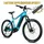 ELECTRIC BICYCLE/E-BIKE MTB 27,5 LEADER FOX KENT 2025 BLUE CLAIR 9-SPEED MID-DRIVE MOTOR BAFANG M510 36-SPEED 95NM BATTERY 20AH (16'' - H40.6 cm - SIZE S - FOR ADULT OF 158 cm TO 168 cm)