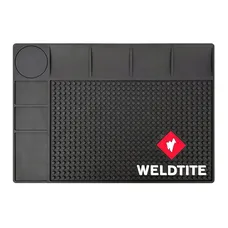 TAPIS DE TRAVAIL / ATELIER ANTIDERAPANT WELDTITE ZONE AIMANTEE NOIR POUR ETABLI (33,5 x 23,5 x 0,5 cm) (VENDU A L'UNITE)