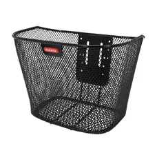 FRONT BASKET STEEL NID ABEILLE KLICKFIX 16L BLACK WITH PLATINE FIXE FOR VEA/E-BIKE (35X26X25CM)