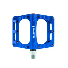 PEDAL MTB PLATEFORME DOWNHILL/BMX SWITCH FREERIDE ALUMINIUM CNC BLUE THREAD 9/16 WITH PICOTS (PAIR) 100X90MM