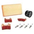 KIT ENTRETIEN MOTO ADAPTABLE BMW S 1000 XR 2020> PLAQUETTE METAL FRITTE (PACK 9 PIECES) -SELECTION P2R PREMIUM