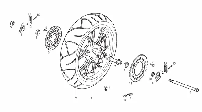 Roue arrière
