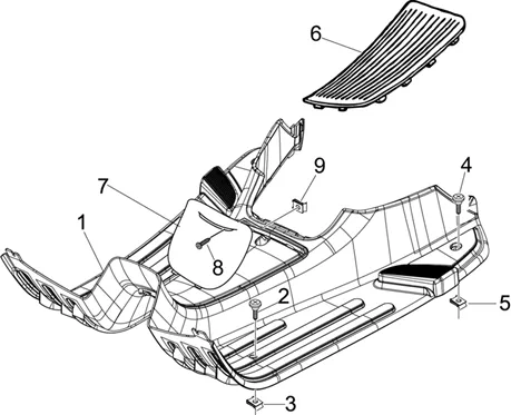 Protection centrale - Repose-pieds