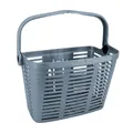 FRONT BASKET PLASTIC GREY FOR E-BIKE WITH ANSE MOUNTING KIT WIDTH 90 mm SYSTEM CLIPS (WITH ADAPTER 22/26/32) - WEIGHT MAX 5 kg