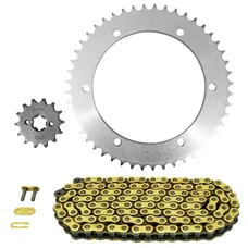 KIT CHAINE ADAPTABLE KAWASAKI 125 KMX 1986>1998 428 14x48 (DIAM COURONNE 134/150/8.5) (DEMULTIPLICATION ORIGINE) -AFAM