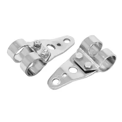 ADAPTABLE MOPED BRACKET OF HEADLIGHT MBK 51/MOTOBECANE/PEUGEOT 103 CHROME (DIAMETER 26/28 mm) (PAIR) -P2R SELECTION