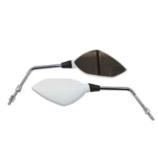 REAR-VIEW MIRROR SCOOTER REPLAY DESIGN 2 DIAMETER 8 WHITE REVERSIBLE (PAIR)