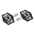 PEDAL GRAVEL/MTB PLATE NEWTON AUTOMATIQUE OR STANDARD ALUMINIUM CNC BLACK 102 X 73 mm BEARING OF THE (COMPATIBLE SHIMANO SPD) (PAIR)