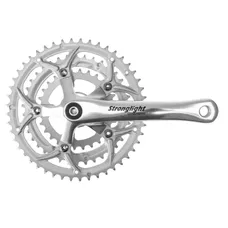 ROAD CRANKSET STRONGLIGHT 9/10-SPEED IMPACT SILVER 175 mm 52-42-30 COMPATIBLE 8-SPEED (AXLE SQUARE TAPER 115 mm)