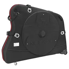 VALISE TRANSPORT VELO THERMOFORMEE RIGIDE POUR VTT/ROUTE NOIR AVEC ROULETTES