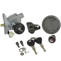 CONTACTEUR A CLE SCOOT ADAPTABLE MBK 50 NITRO 2003>/YAMAHA 50 AEROX 2003> (3 FILS) (AVEC SERRURE DE SELLE + BOUCHON ESSENCE) -QUALITE ECO