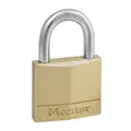 CADENAS A CLE MASTERLOCK LAITON ANSE ACIER CEMENTE LARGEUR 30mm, ANSE 16mm, DIAM 5mm (DOUBLE VERROUILLAGE) (VENDU A L'UNITE)