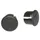 HANDLEBAR END PLUG ROAD VELOX BLACK (CARDED PER 2)