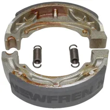 BRAKE SHOE SET SCOOTER NEWFREN FOR PEUGEOT 50 LUDIX FRONT AND REAR, TKR REAR, TREKKER REAR, VIVACITY REAR, TWEET, KISBEE REAR, 125 TWEET REAR/KYMCO 50 DINK, HEROISM, TOP BOY/SYM 50 OPEN-FACE/SCOOTER 50 CHINESE DIAMETER 110X25 MM (GF.1043)
