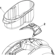Logement casque   dessous de selle