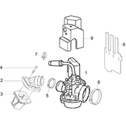 Carburateur complet - Raccord d'admission