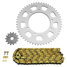 KIT CHAINE ADAPTABLE DERBI 50 SENDA DRD X-TREME 2002>2005, X-RACE 2004>2005, SM SM1 2000>2001 420 14x53 (DIAM COURONNE 105/125/8.5) (DEMULTIPLICATION ORIGINE) -AFAM