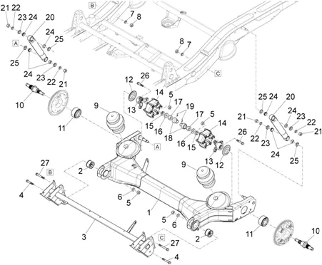 Suspension arrière - Amortisseur/s