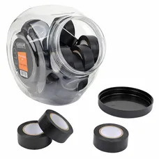HANDLEBAR TAPE/HANDLEBAR VELOX PLASTADER BLACK 20 mm X 8M (JARRE OF 30 ROULEAUX)