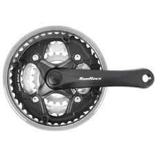 MTB CRANKSET SUNRACE 7/8-SPEED FCM51 STEEL BLACK 152 mm 42-34-24 WITH PARE CHAIN