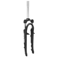 TREKKING FORK 28 " ZOOM SWIFT ALUMINIUM RESSORT/ELASTOMERE BLACK DEB. 45 mm PIVOT (200/60 mm) THREADED 1"1/8-28,6 OUTER COMPATIBLE DISC BRAKE/V-BRAKE WITH MOUNTING KIT FOR CARRIER