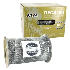 CHAINE VELO 10V. ROUTE/VTT GRIS/NOIR ROULEAU DE 30M (AVEC 30 CONNECTEURS) COMPATIBLE SHIMANO ET SRAM