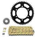 KIT CHAINE ADAPTABLE YAMAHA 900 TRACER 2018>2020 525 16x45 (DIAM COURONNE 110/130/10.25) (DEMULTIPLICATION ORIGINE) -AFAM