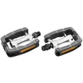 PEDAL CITY BEARING PREMIUM ALUMINIUM SILVER/BLACK 9/16" (PAIR CARDED)