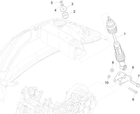 Suspension arrière - Amortisseur/s